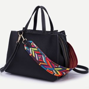 Black multi color shoulder strap bag. Brand new.